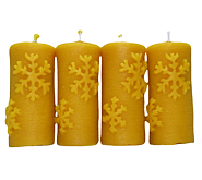 Svíčky na Adventní věnec Vločky 4 kusy