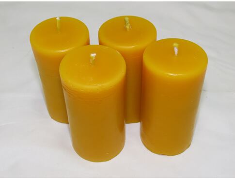 Svíčky na Adventní věnec ze včelího vosku 4 kusy