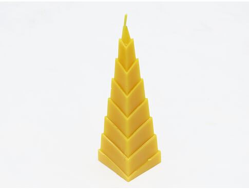 Svíčka ze včelího vosku Pyramida